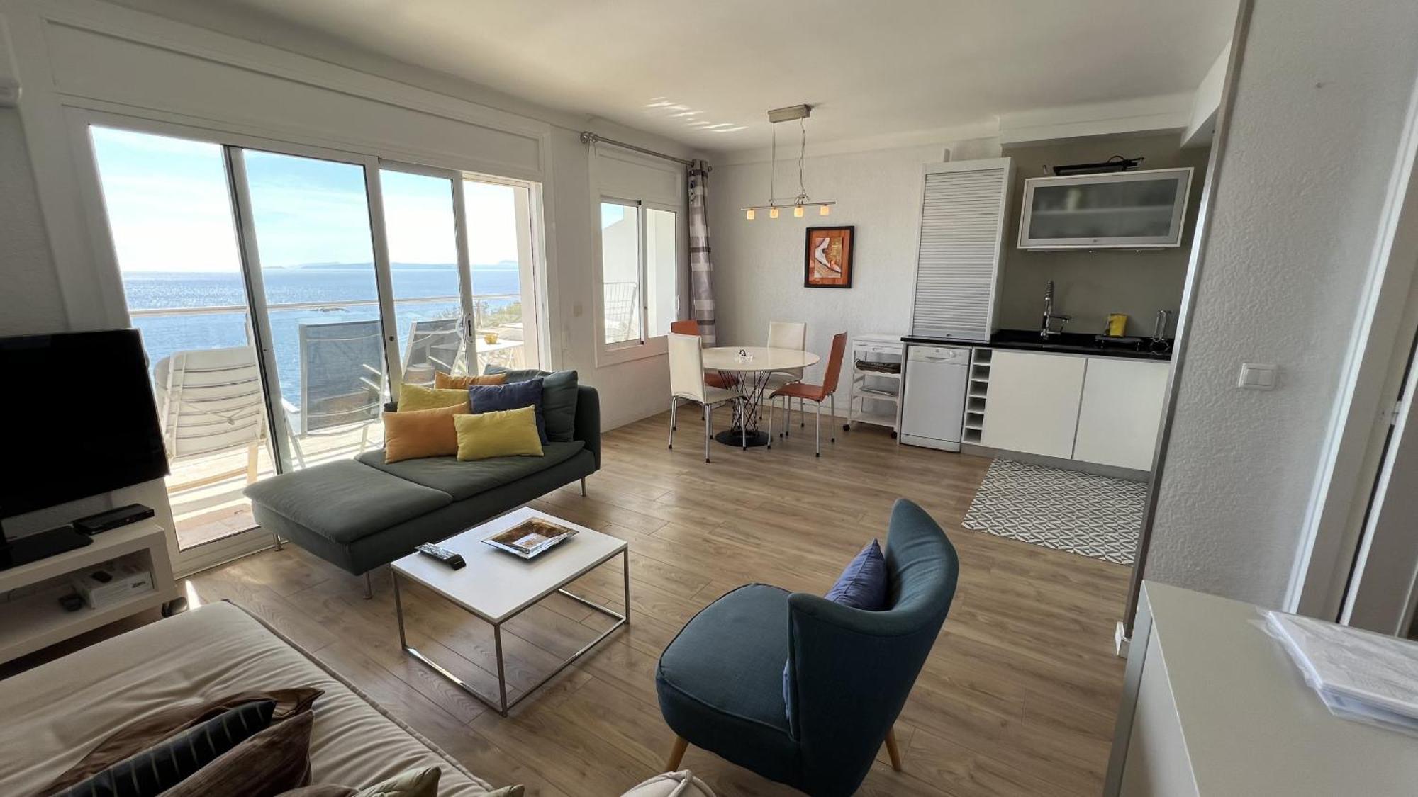 Apartamento Vista Mar Y Parking En Rosas Exterior foto